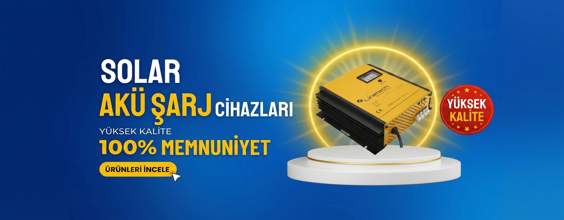 Solar akü şarj cihazları kampanya görseli